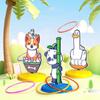 Kitten Puppy Animal Throwing Rings Circle Game Chicken Duck Children's Hoop Toys  Fun & Toy