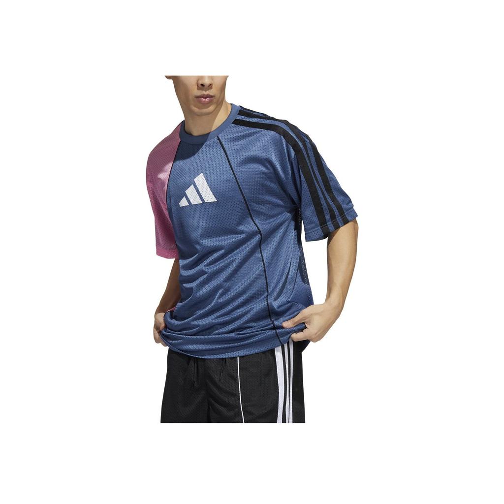 adidas Color Block Drop Shoulder Round Neck Short Sleeve T-Shirt Men Tops Multicolor HG2632