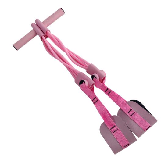 4/8-Tube Pedal Ankle Puller Resistance Band with Handle Elastic Yoga Sit-up Pull Rope Men Women Pedal Tensioner Exerciser Workout Equipment