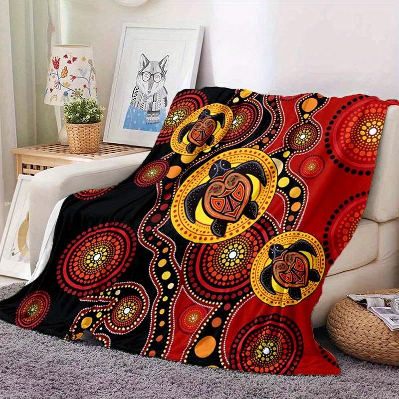 Australian turtle print blanket flannel blanket for sofa office car blanket room decoration