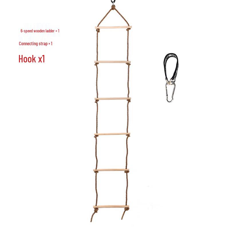 Kids Outdoor Wooden Climbing Rope Ladder
