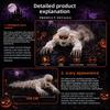 Scary Crawling Mummy Figurine With LED Red Eyes Halloween Indoor Home Decor Creepy Animated Zombie Prop Holiday Party Ornament