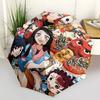 1pc Outdoor Umbrella with Demon Slayer Characters - Automatic Opening/Closing, Portable 3-Fold Design, 8-Rib Iron Frame - Perfect for Fans, Trave