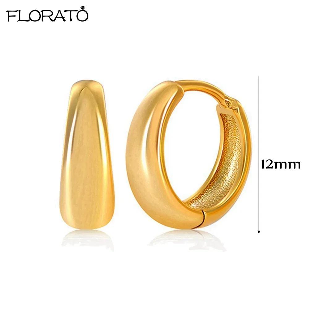 925 Silver Ear Needle Simple 10/15/25mm Hoop Earrings for Women Round Dangle Gold Earrings Fashion Korean Jewelry