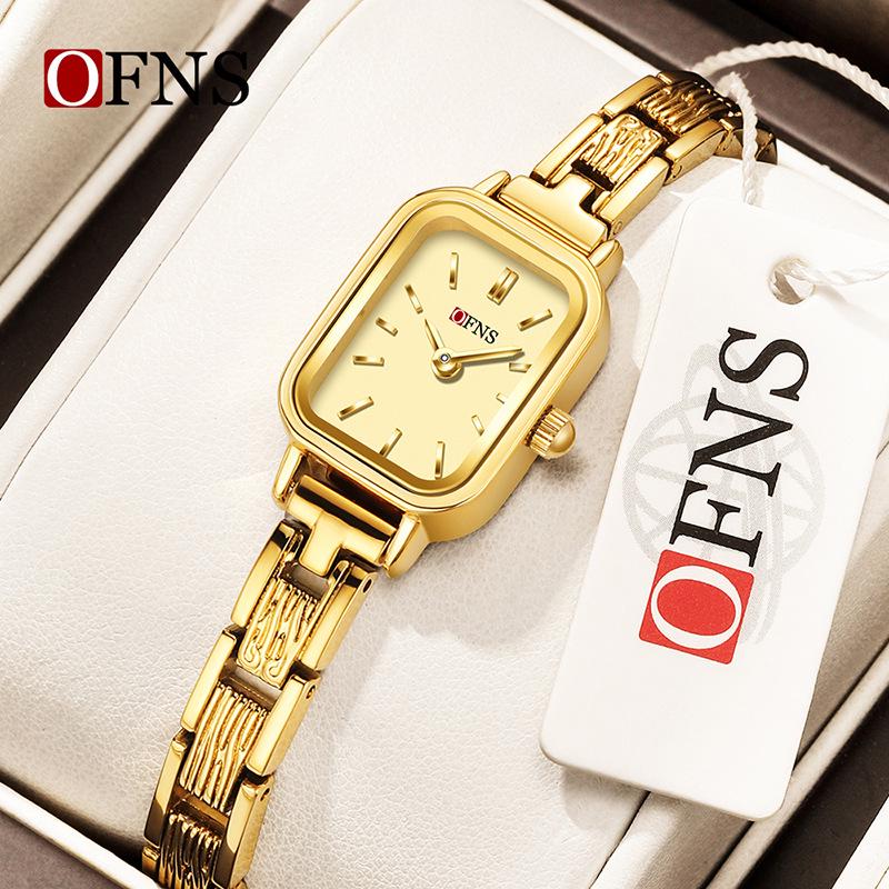 OFNS High-End Women's Light Luxury Waterproof Quartz Watch with Alloy Strap