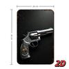 Western Revolver Metal Tin Sign Vintage Wall Art for Man Cave Bar Home Decor