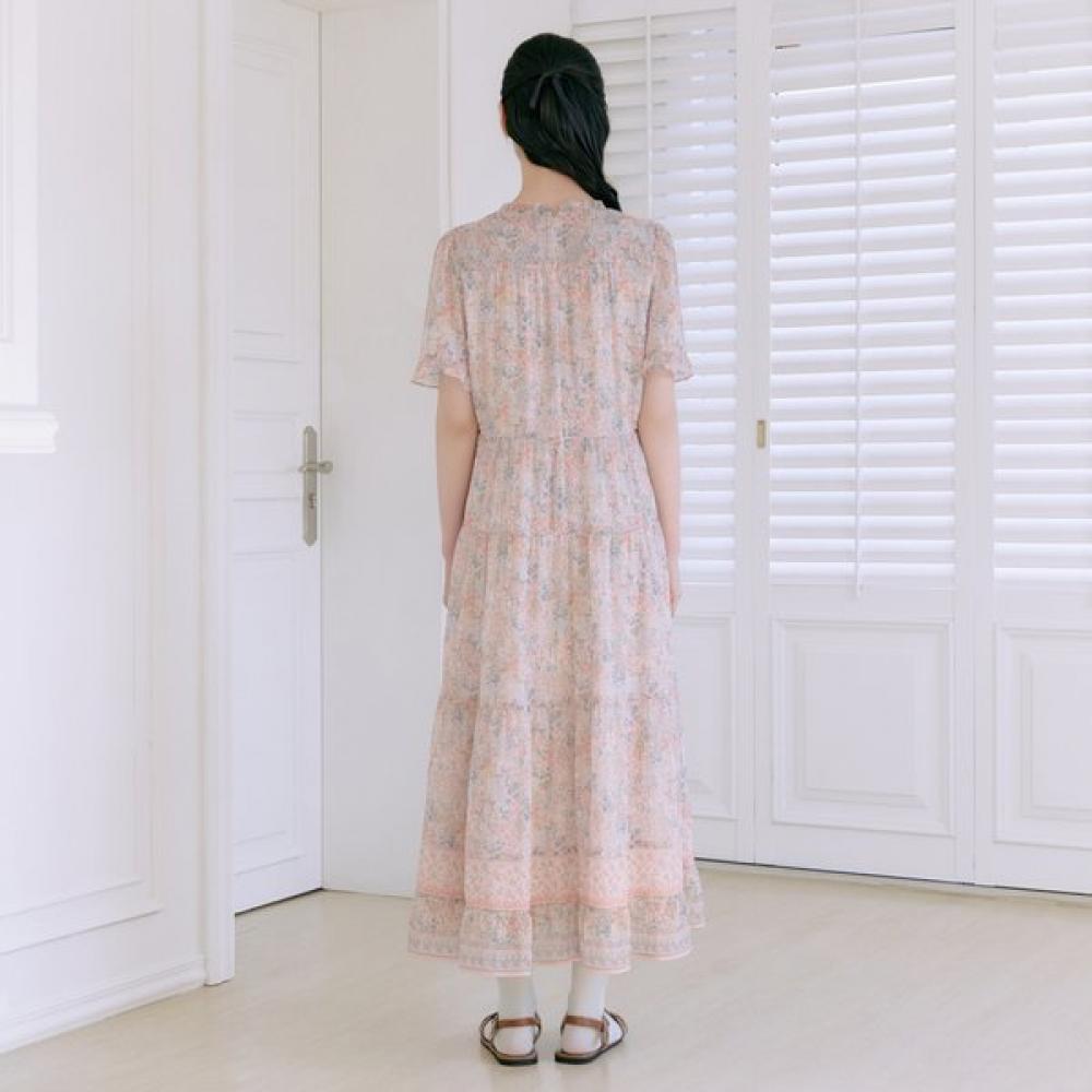 Thursday Island Women Flower Border Mix Frill Dress T264mop245w