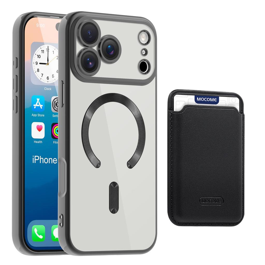 For iPhone 11 12 13 14 15 16 17 Pro Max Air 16E 16 Plus Wireless Charging Phone Case Luxury Magnetic Card Bag Protective Cover
