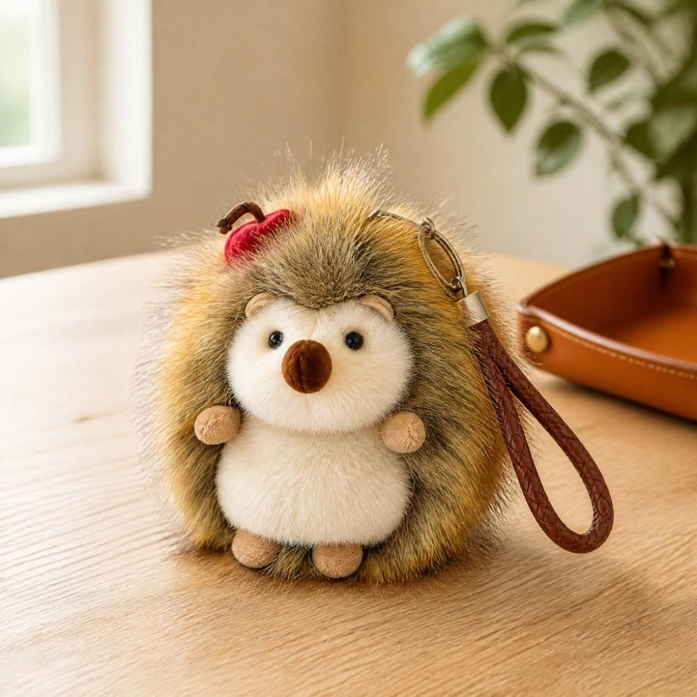 PP Cotton Hedgehog Doll Keychain Lifelike Hedgehog Plush Toy Hedgehog Plush Pendant Bag Decoration