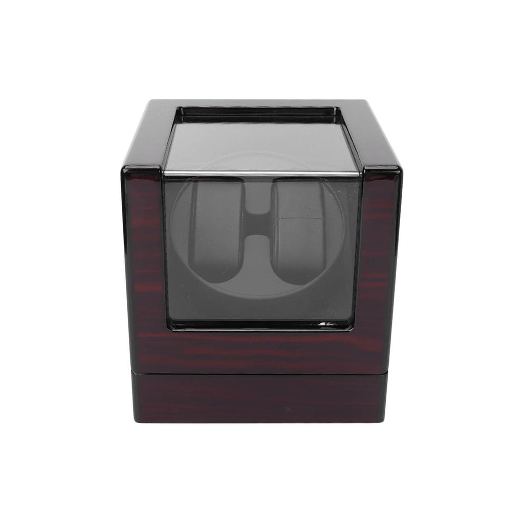 Doppelter Uhrenbeweger, glänzende Uhrenbox aus massivem Holz, Aufbewahrungskoffer für Automatikuhren 100?240 VAU