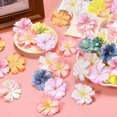 30/50 Stück Künstliche Hortensienblütenkopf Rose Kunstblume Heimzimmer Dekoration DIY Geschenkzubehör Kranz Hochzeitsdekor