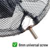 8mm Solid Stainless Steel Fishing Net Head - Sturdy, Durable, Deepened Dense Net for Small Fish and Shrimp