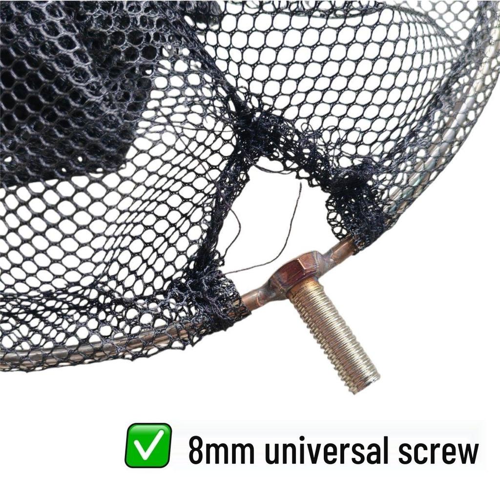 8mm Solid Stainless Steel Fishing Net Head - Sturdy, Durable, Deepened Dense Net for Small Fish and Shrimp