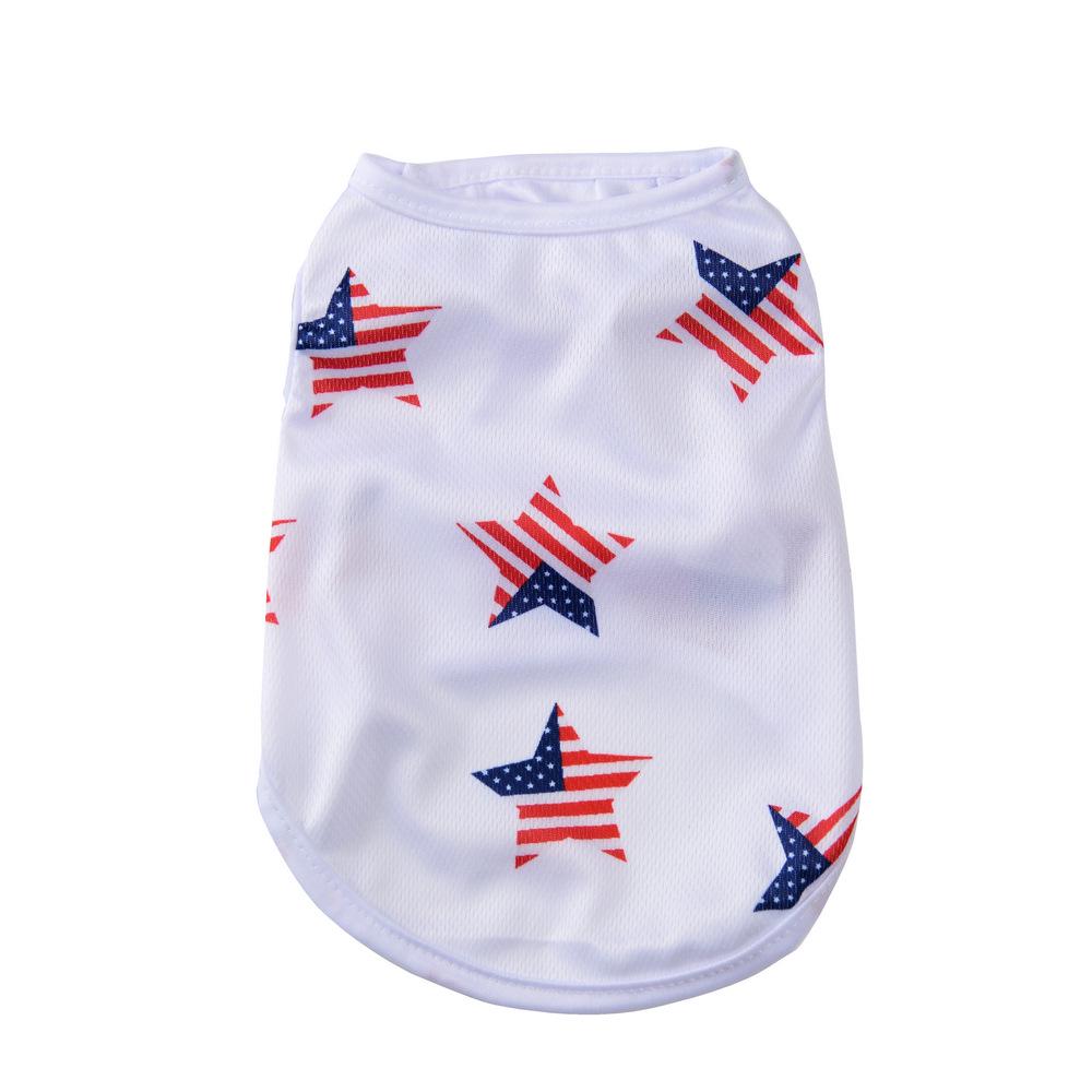 Summer National Flag Dog Vest - Thin & Breathable, Perfect for Independence Day Celebrations