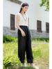 Spring Summer Artistic Loose Sand-Washed Linen Casual Pants for Women - Slimming, Lightweight Meditation Lantern Style