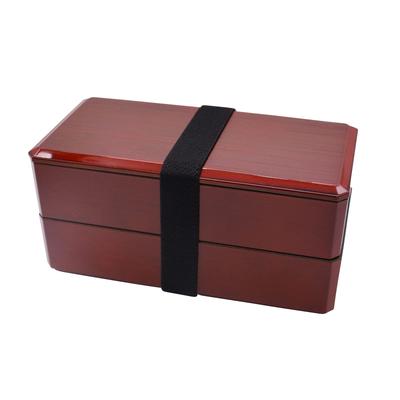 Mitani Yamanaka Lacquerware Yamanaka Lacquer Bento Box Lunch Box 2 Tiers 800ml Bezpieczny w kuchence mikrofalowej Bezpieczny w zmywarce Słoje drewna Słoje pędzla Lakier Shunkei