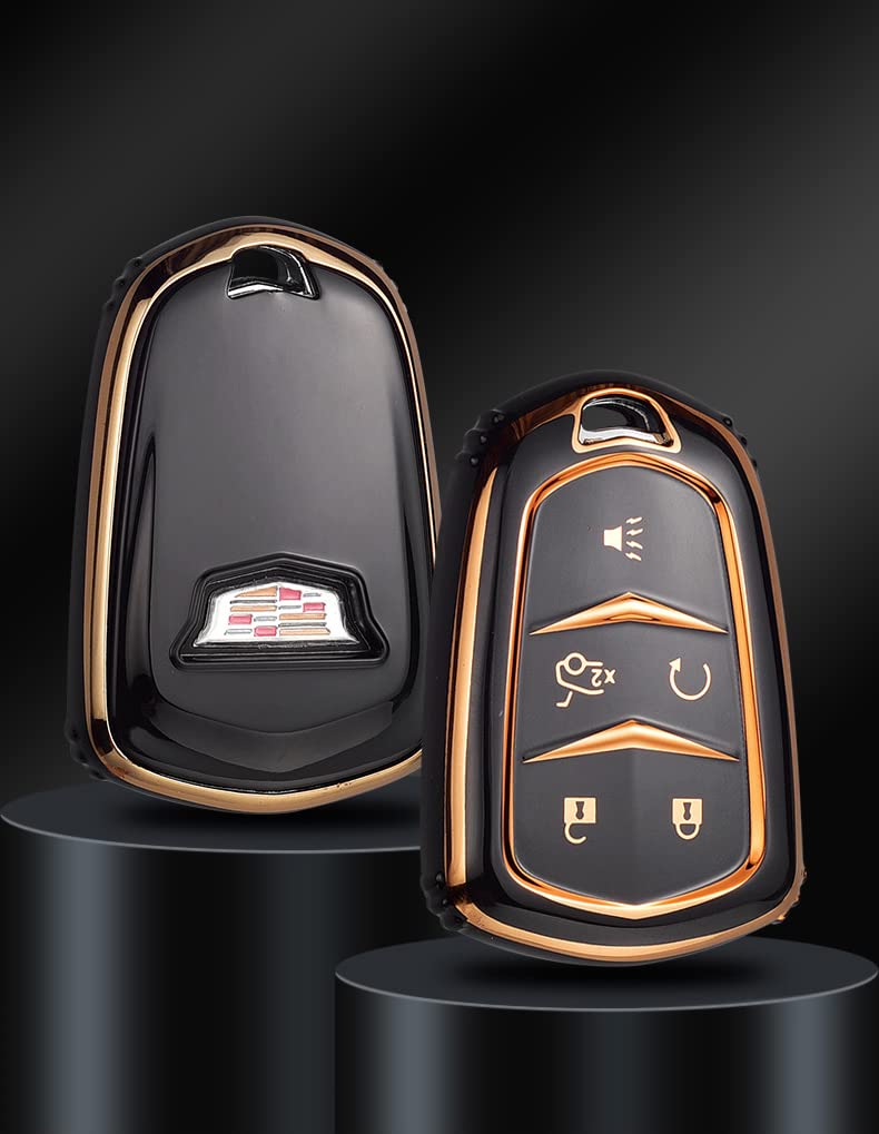 SANRILY Key Holder, Smart Key Case, Key Cover, For Cadillac, Escalade, ESV, XTS ATS,