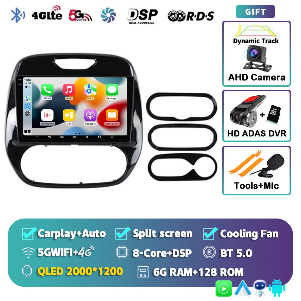 Android 14 Carplay Auto Car Radio For Renault Kaptur Captur 2016 2017 2018 2019  Multimedia Player Stereo 4G GPS DSP 360 Camera