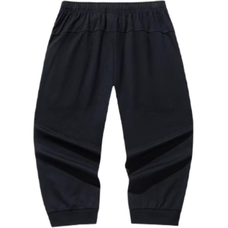 Anta Shorts Esportivos Casuais Simples de Cor Sólida de Secagem Rápida de Sete Pontos Shorts Masculinos Preto 952528309-2