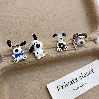 2024 Cute Pacha Dog & Jade Rabbit Earrings: Unique, Sweet, All-Match Style