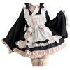 XHSUKADO Nurse Outfit 4-Piece Set One-Piece Womens Spring Summer Autumn Kimono Yukata Costume Cosplay Princess Sleeve Top Mini Skirt Apron Ribbon Maid