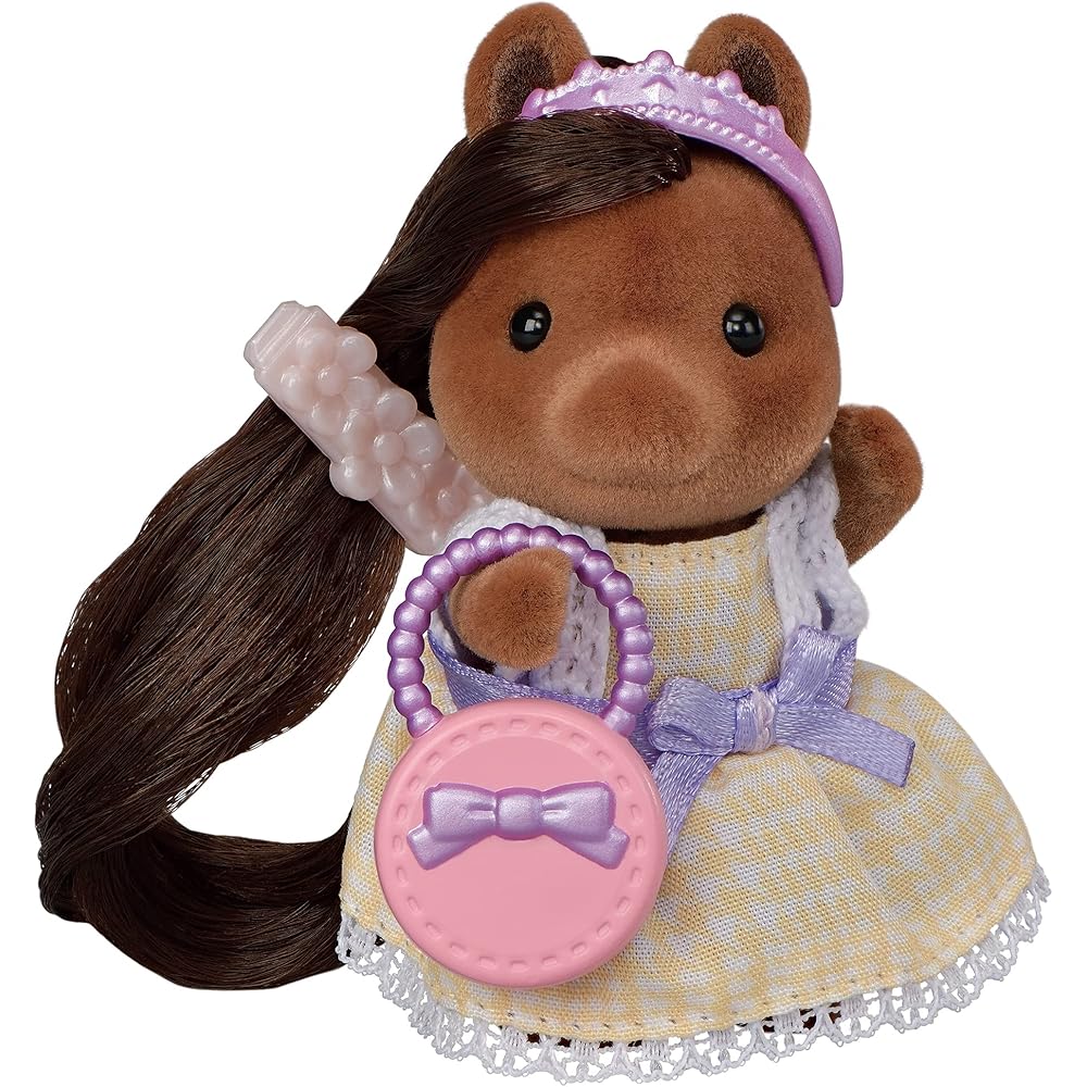 Sylvanian Families Pony Friends Set Hair Salon Toy Dollhouse for Ages 3 and Up EPOCH