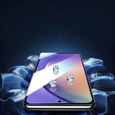 Gehärtetes Glas für Samsung Galaxy A54 A14 A34 5G, schwarzer Rand, klarer Displayschutz für Samsung A24 4G, schützende Frontfolie
