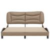 Bed Frame without Mattress  Hvar  Cappuccino Brown 160x200 cm Faux Leather