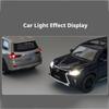 1:32 Scale LX570 X3M Car Model Toy Doors Opened Sound Light Models Pull Back Alloy Diecast Vehicle for Enthusiasts Surprise