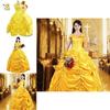 Elegant Fairytale Beauty And The Beast Princess Belle Cosplay Costume Dress For Women