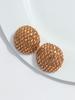 Hot Selling Fashion Fine Jewelry Full Diamonds Luxurious Statement Earrings Rhinestones Party Large Round Alloy Stud Earrings