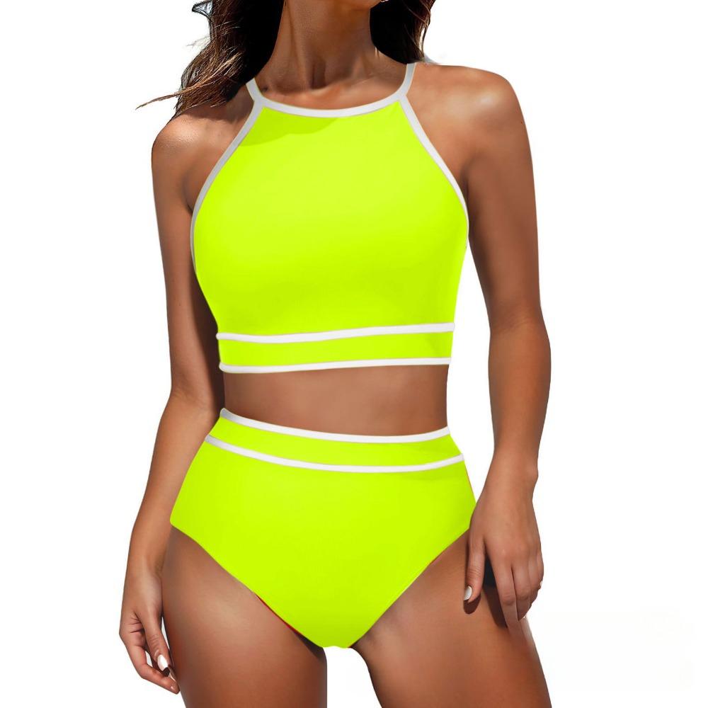 European and American Sexy Multi-color Swimwear Women's One-piece Swimsuit