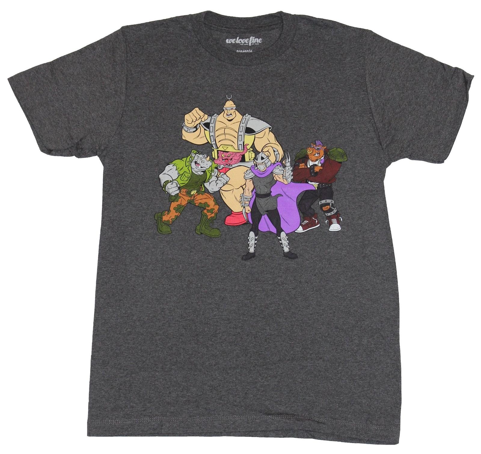 Teenage Mutant Ninja Turtles Mens T-shirt Kang Shredder Bebop Rocksteady XXXXL