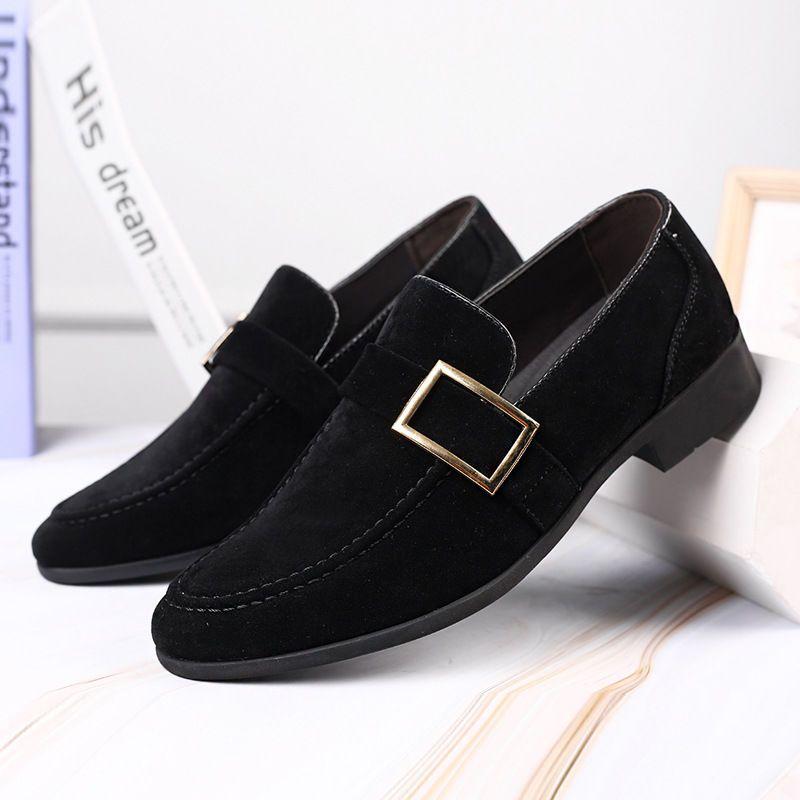 Casual Business Dress Shoes Man Pointed Toe Social Shoe for Men Suede Office Footwear High Quality Fashion  Style New Party