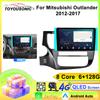 4G+WIFI Autorádio Pro Mitsubishi Outlander 3 2012-2017 2018 Stereo Multimediální Přehrávač Android 12 GPS Navigace Hlavní Jednotka Carplay