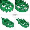 JFG RACING Motorcycle FootPegs Foot Pegs Pedals Rests CNC for KLR 650 KLR650 1987-2018 2021-2024 Green