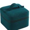 Corduroy Jewelry Box Organizer Container Desktop Gift Zipper Display Case for Bangles Dresser Women