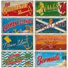 Artisian Britain Scotland Northern Ireland Landmark License Plate England UK Metal Tin Plaque United Kingdom City Car Metal Sign