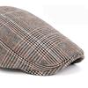 Plaid Cap Men's British Beret Retro Forward Hat Newsboy Hat