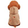 Pet Dog Clothing Winter Warm Two Feet Wearing Hoodie Embroidery Bear Embroidery Pattern Lamb Pet Clothes for Medium Dogs Girl