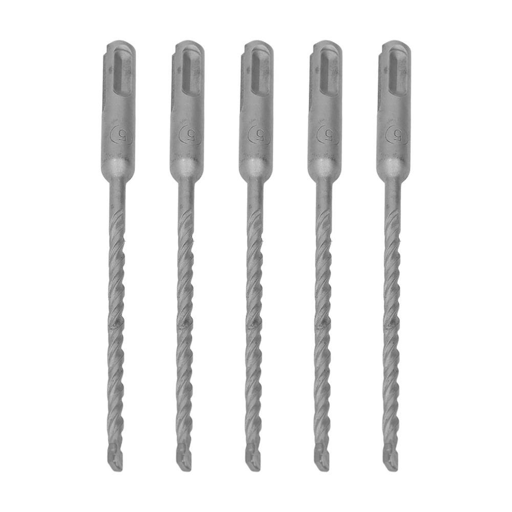 5pcs 2 Flute Impact Drill Bit Self Centering Carbide Tip Drill Bit For Concrete