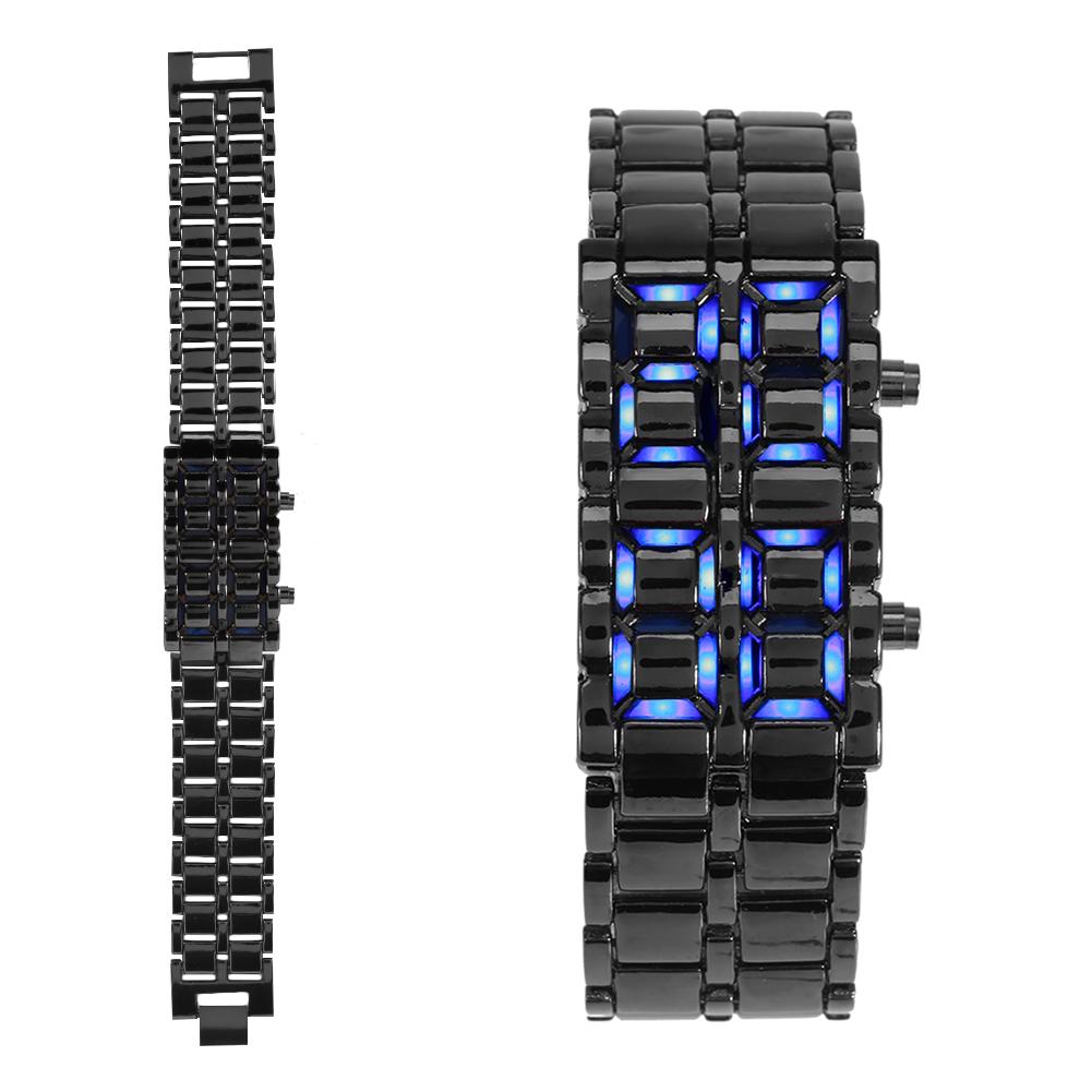 Fashionable Steel Band Couple Bracelet Watch LED Lighting Electronic Wristwatch (#1)