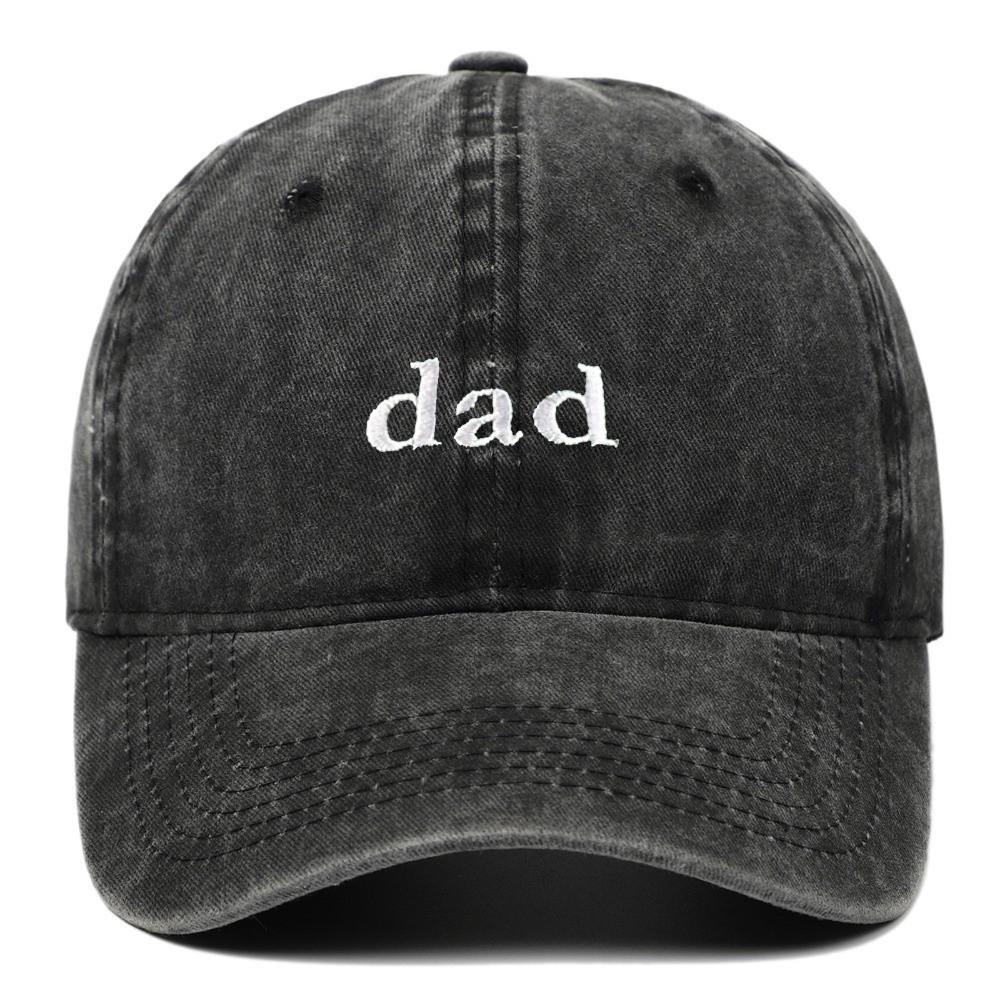 Retro dad mom Embroidery Baseball Cap Washed Cotton Adjustable Couple Cap Baseball Hats For Man Women