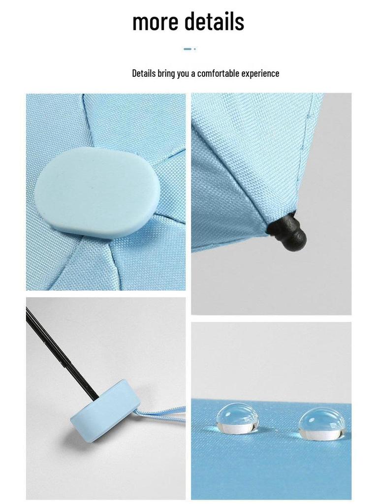 Women's UV Protection Foldable Sunshade Umbrella - Compact, Dual-Use for Sun & Rain