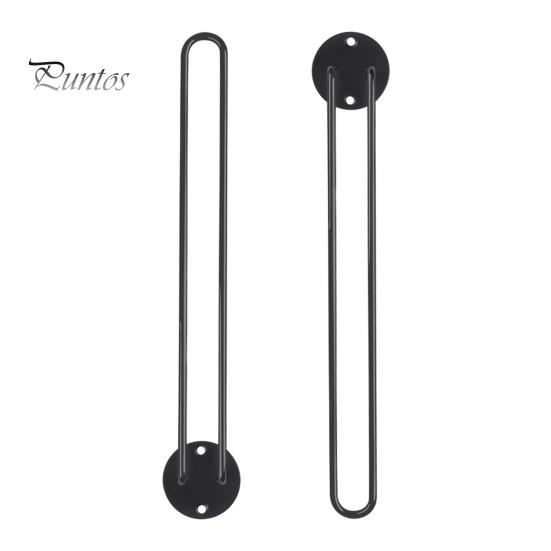 

2 шт. настенный органайзер для бейсболок прочные держатели для хранения бейсболок простая установка металлические L-образные вешалки для шляп чёрный