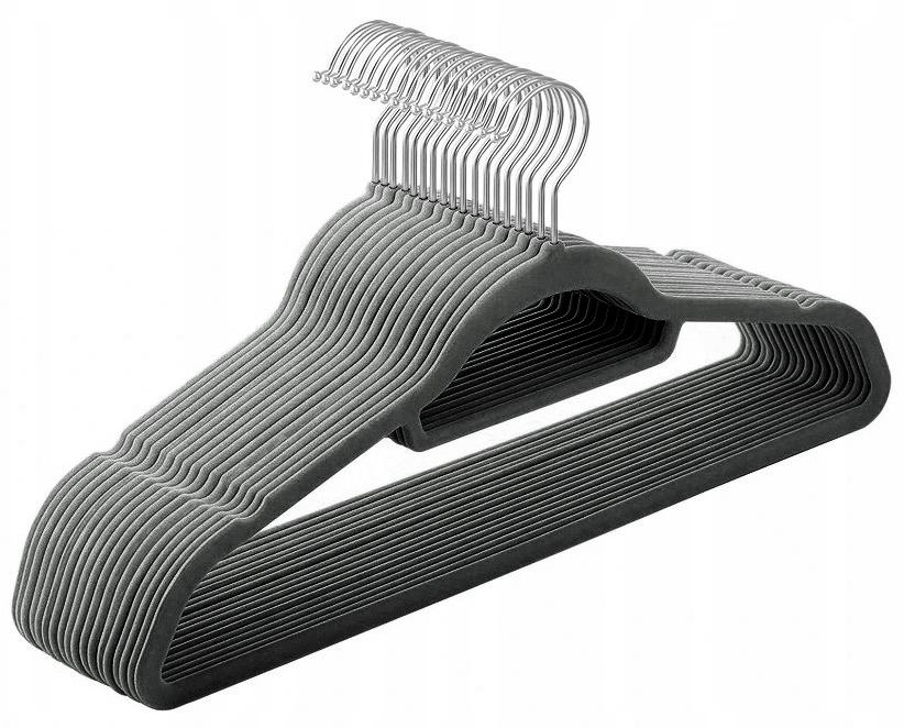 Velvet Maxi Hanger, Set Of 50, Graphite