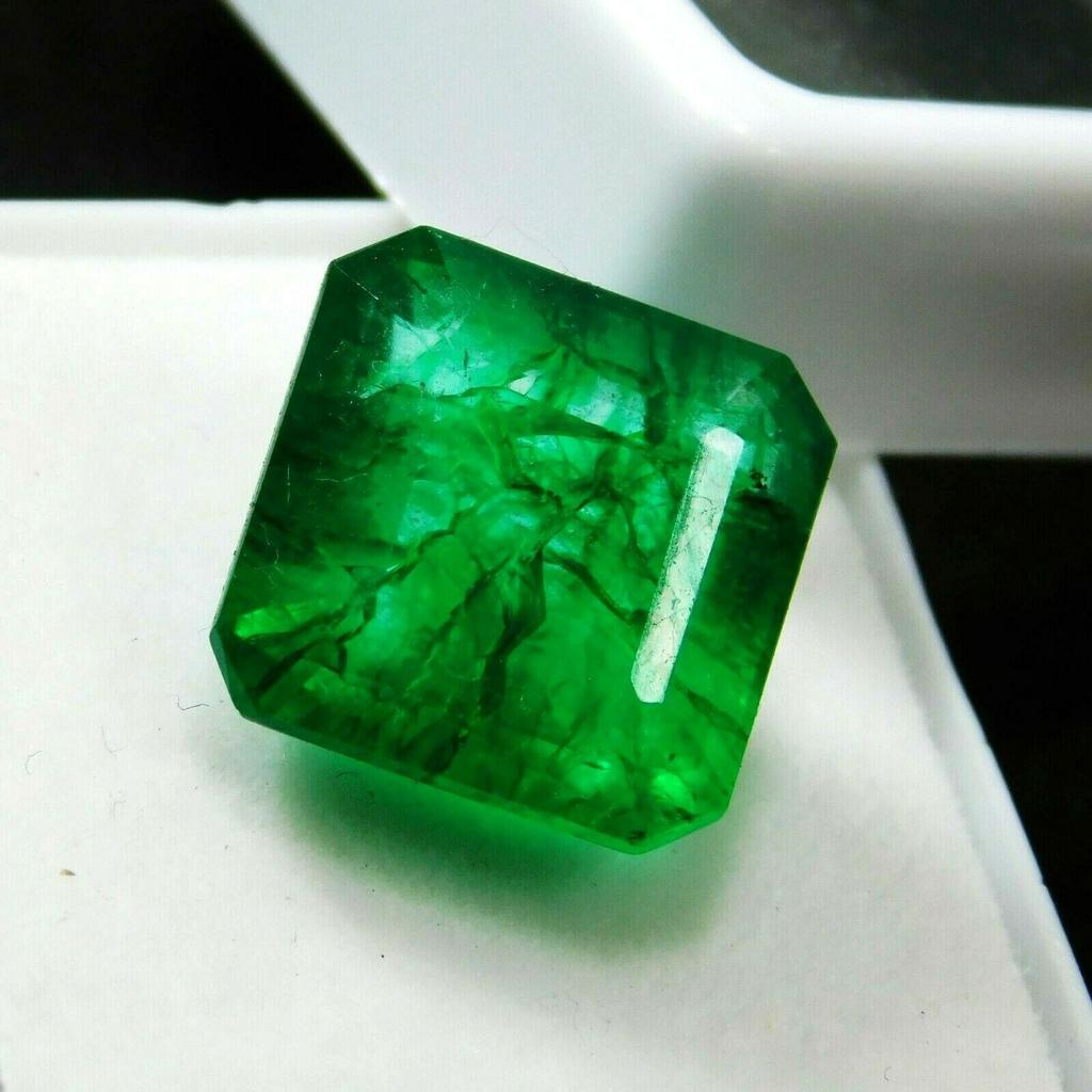 Natural Emerald Loose Gemstone 8 Ct Green Square Emerald Shape