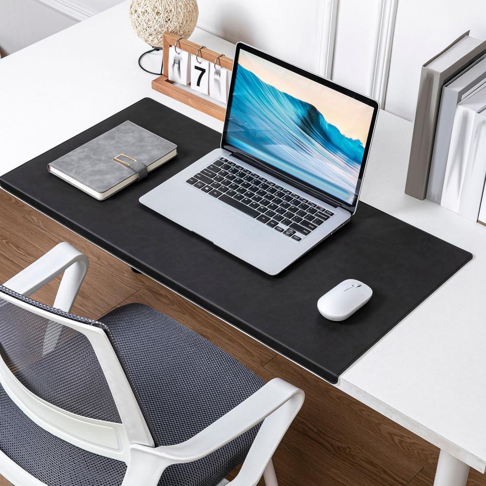 Faux Leather Desk Pad, Waterproof Non-slip Extended Gaming Mousepad, Large Keyboard Writing Mat Desktop Protector for Home Office