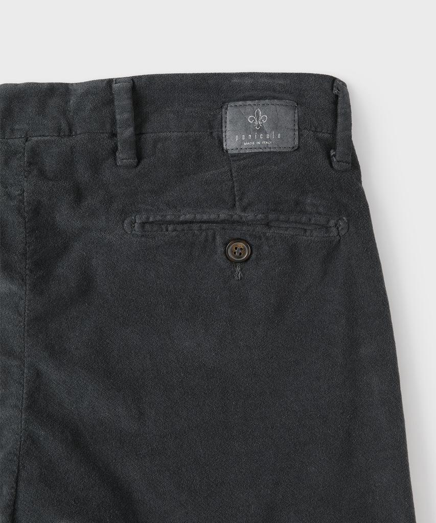 PANICALE Charcoal Brushed Cotton Regular Fit Pants