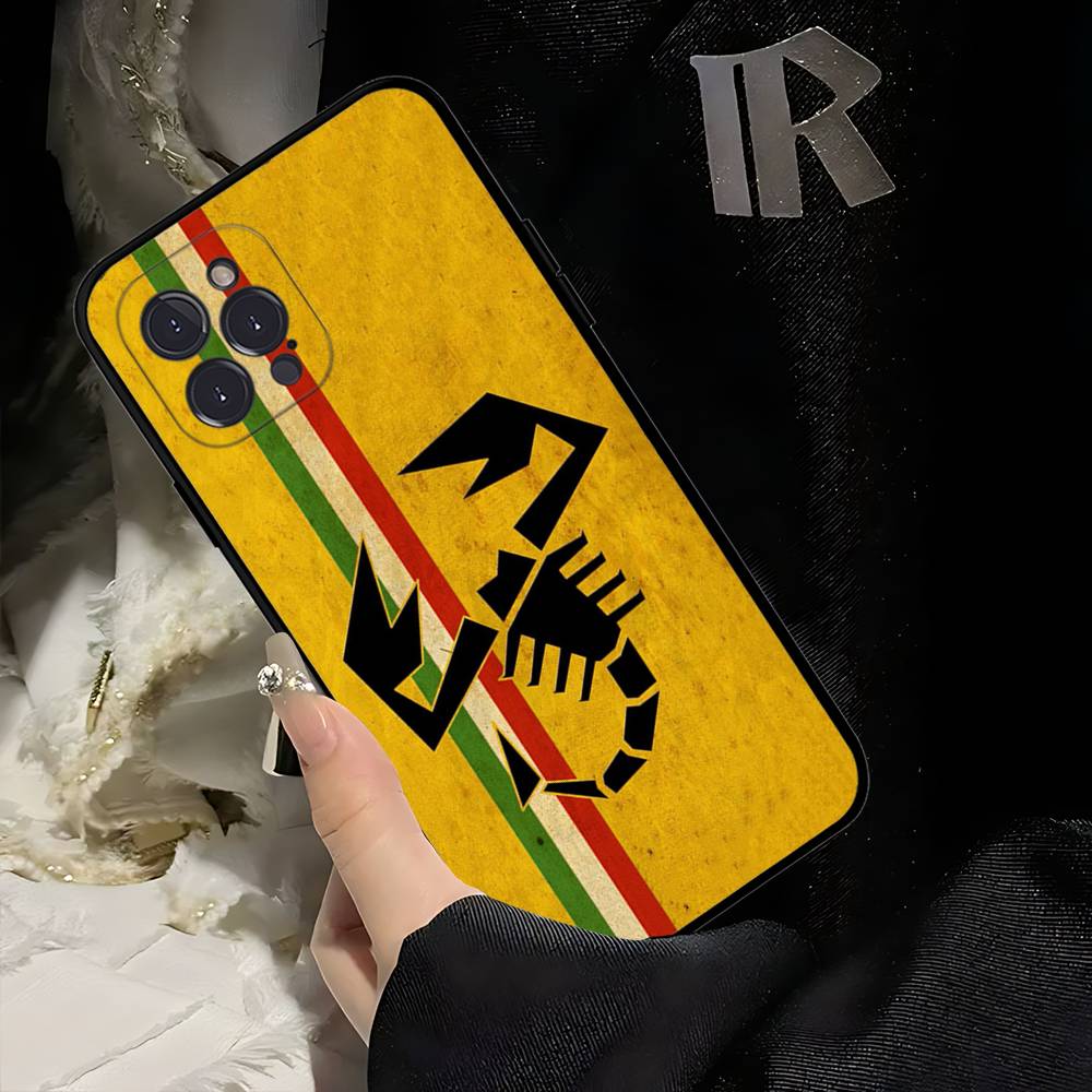 A-Abarth LOGO Phone Case For Iphone 17 Air 16 15 14 13 12 11 Pro Max 16 15 14 Plus TPU Soft Case